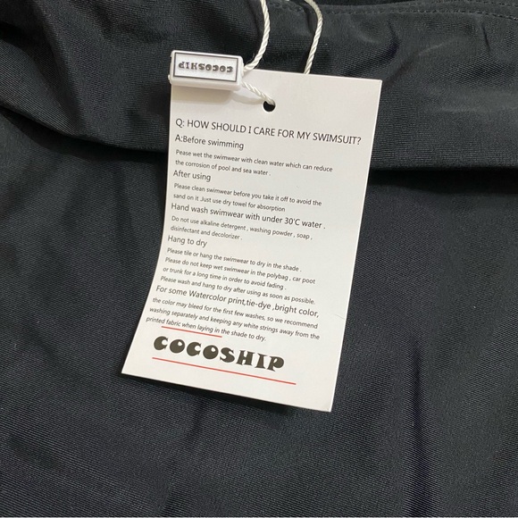 COCOSHIP Retro One Piece Backless Swimsuit High Waisted Tie back Size 6 Medium - Picture 4 of 12